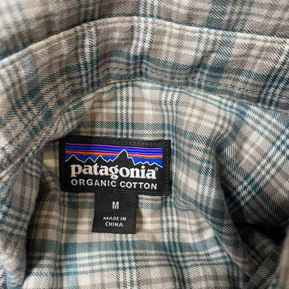 Patagonia‎ Fjord Flannel Long Sleeve Button Up Shirt Mens Size M